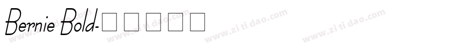 Bernie Bold字体转换